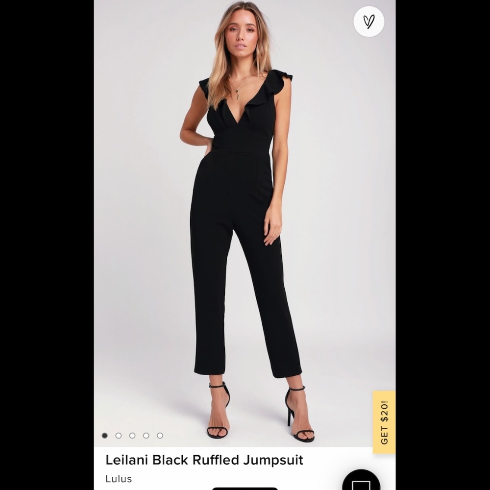 Lulus Leilani black ruffled jumpsuit